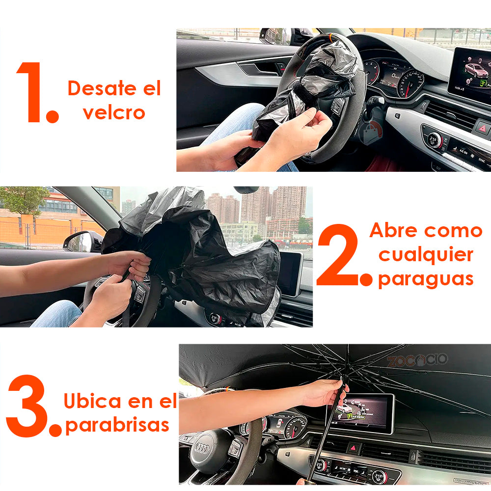 ShieldGuard: Parasol para parabrisas de Automoviles