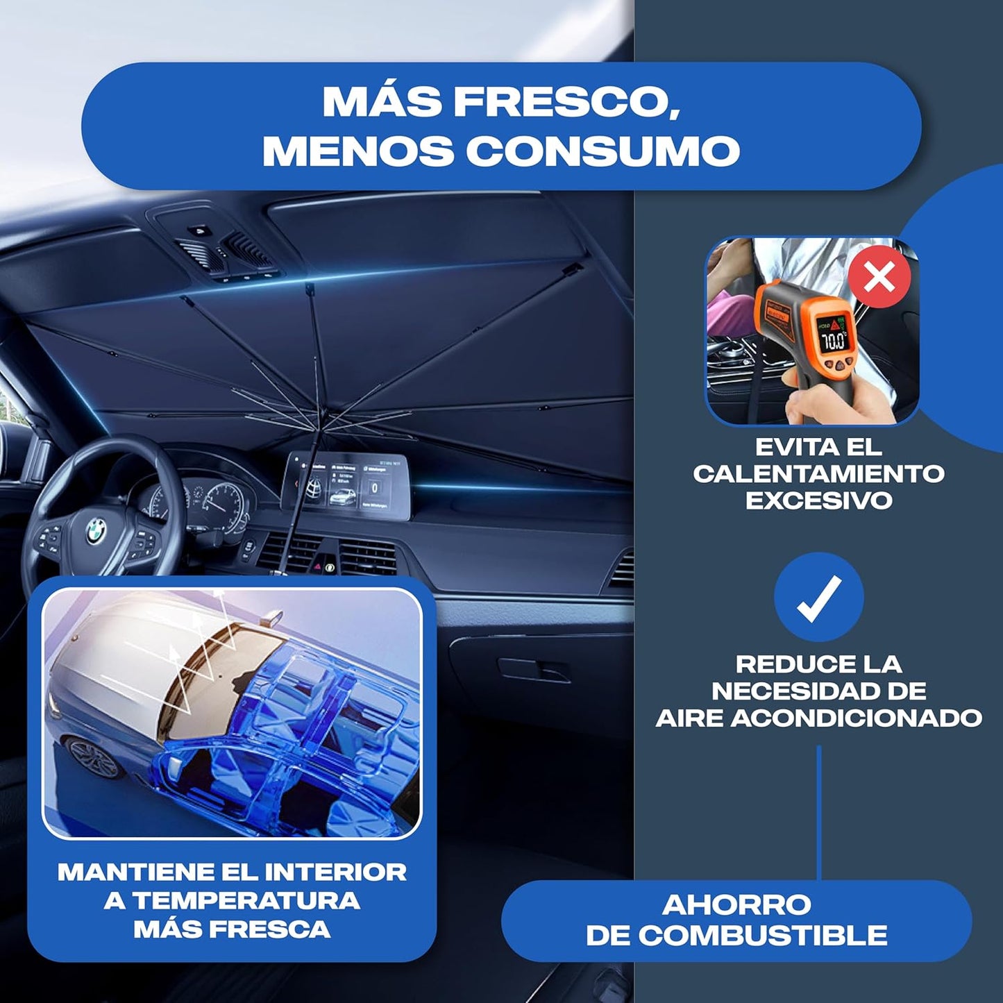 ShieldGuard: Parasol para parabrisas de Automoviles