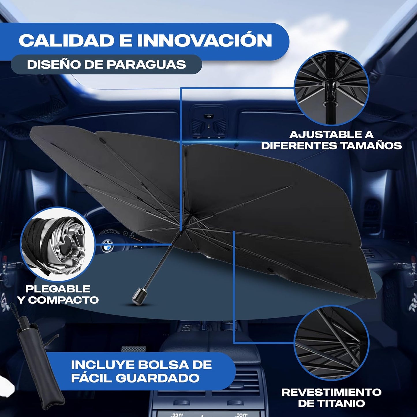 ShieldGuard: Parasol para parabrisas de Automoviles