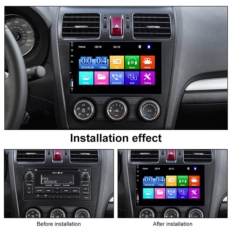 Radio CarPlay Android Auto 7 in, Doble USB + Bluetooth - MP5 - 1 DIN