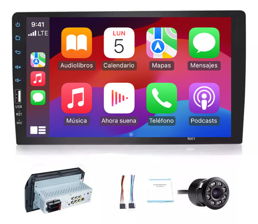 CO-ONLINE™️ Pantalla 9 Pulgadas Mp5 1 Din Usb con Car play y Android Auto Camara Reversa