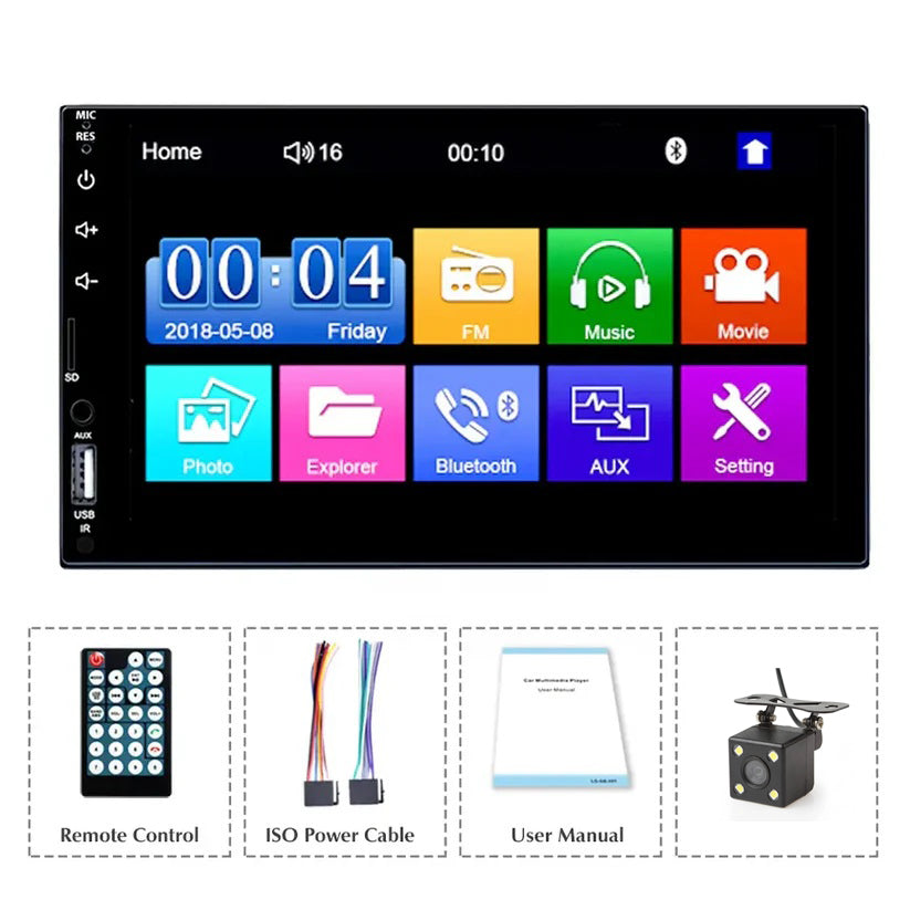 Co-Online™️ 2 Din Reproductor de Radio 7 IN para Automóvil MP5